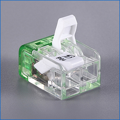 UL CQC ने जंक्शन बॉक्स के लिए पारदर्शी 2 पोल कॉम्पैक्ट पुश वायर कनेक्टर्स P04-2P स्वीकृत किया